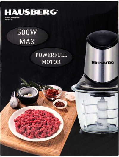 Grirëse kuzhine Hausberg HB-4507IN, 1.5L, enë xhami, inox i argjendtë
