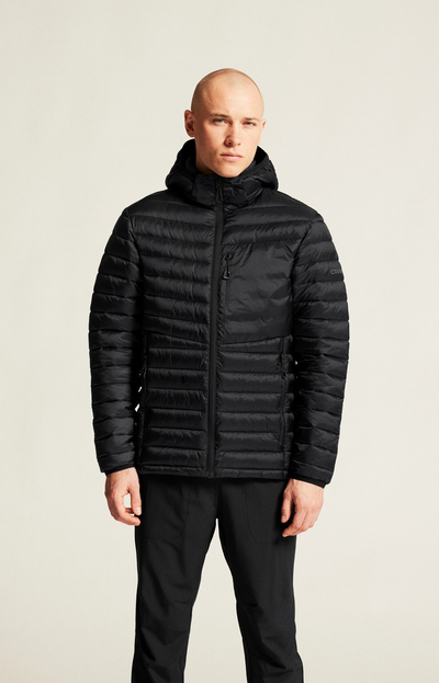 Машка јакна CRAFT Core Explore Light Insulated, лесна, со капуљача, црна