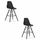 Karrige bari Lamal Kitchen, ergonomike, set 3 copë, e zezë