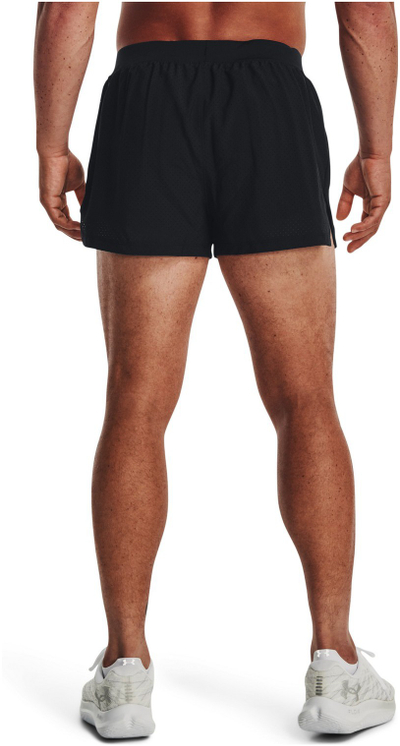 Pantallona të shkurtra vrapimi Under Armour Launch Split Perf, meshkuj, poliester, të zeza