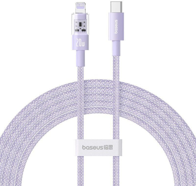 Kabllo karikimi Baseus Gem USB C në Lightning, 20W, 2m, lejla