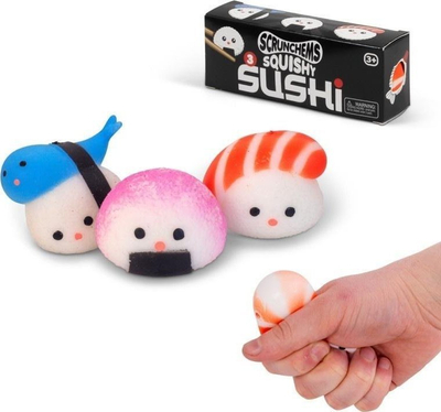 Lodër antistresi Scrunchems Squishy Sushi, squishy fidget, shumëngjyrshe