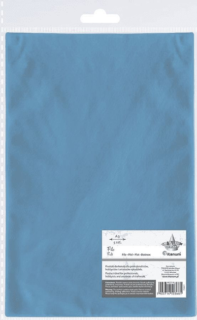 Dosje Titanium Felt, A3, e kaltër, 5 copë