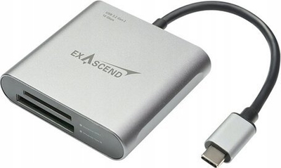 Lexues karte Exascend EXCRCFSD1, CFexpress Type B SD, USB C 10Gbps, argjendtë
