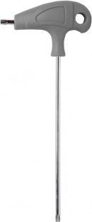 Çelës Torx Pro-Line T9 T-type, çelik S2, dorezë plastike, i zi