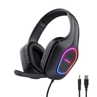Kufje gaming Trust GXT 416 ZIROX, 50mm, me mikrofon, shumëngjyrëshe