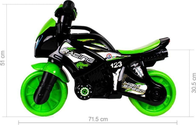 Motor lodër Technok 5774, pa pedale, për kalamaj 2+, jeshile me të zezë