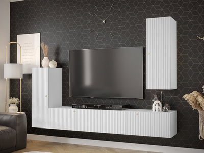 Set mobilie WALDI RIFLO SLIM 1, bardhë
