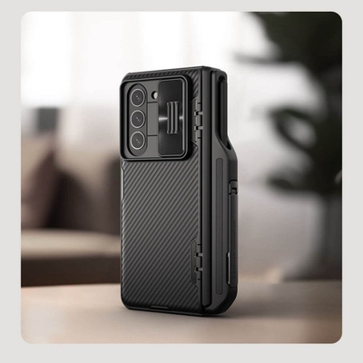 Kapotë Nillkin CamShield Pro Pen për Galaxy Z Fold 5, me mbrojtje kamere, me kickstand, e zezë