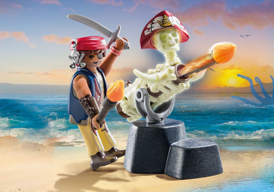 Lodër set piratësh Playmobil Pirates 71421 Cannoneer, me top, për fëmijë 4+