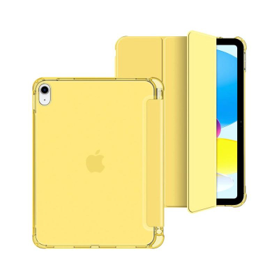 Mbulesë tableti Tech-Protect SC Pen Hybrid për iPad 10.9" 2022, me vend stilolapsi, auto wake sleep, e verdhë transparente