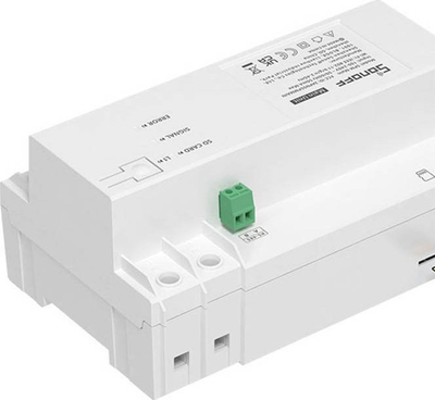 Ndërprerës inteligjent energjie Sonoff SPM-Main, matje konsumimi, Wi-Fi dhe Ethernet, i bardhë