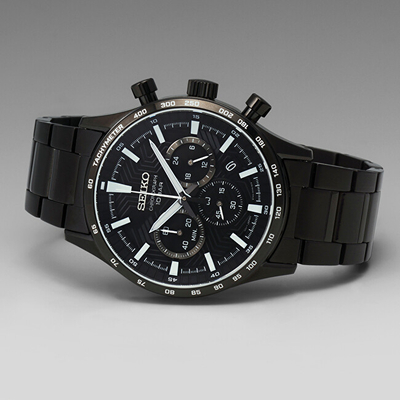 Orë dore Seiko SSB415P1, e zezë