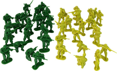 Lodra ushtarake Jielong Army Set, 51 copa, figura plastike, shumëngjyrëshe