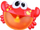 Lodër banjoje Woopie Bubble Crab, gaforre me shkuma, me muzikë, e kuqe