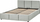 Krevet dopio BOUSSE Ottoman, kadife, 160x200 cm, gri e hapur