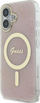 Mbrojtëse telefoni Guess GUHMP16SH4STP për iPhone 16 6.1", kapak i fortë IML 4G, MagSafe, rozë