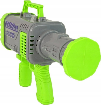 Pistoletë me flluska sapuni LEAN Toys 15373, 45 vrima, me bateri, jeshile