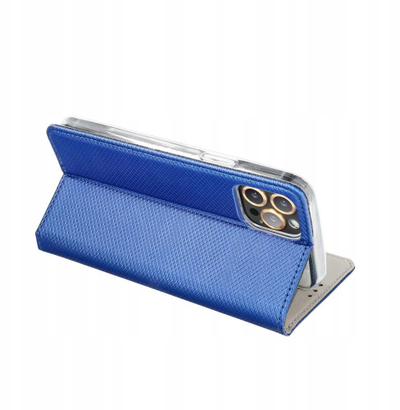 Капак за телефон Smart Book Case за Motorola G35 5G, со целосна заштита, темно сина