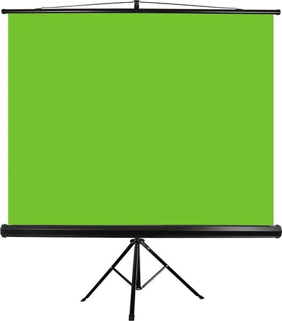 Perde green screen me tripod, 148 x 185 cm, portative, jeshile