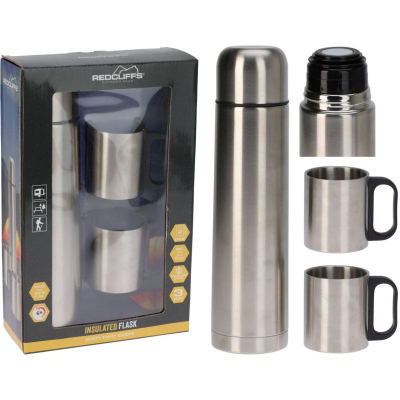 Set termos EXCELLENT, 1L, çelik inox, argjend