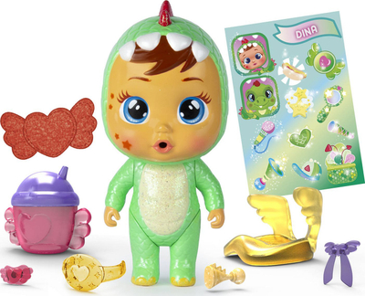 Lodër kukull Cry Babies Magic Tears Paci House Fantasy, me shpizë-çantë, aksesorë, rozë