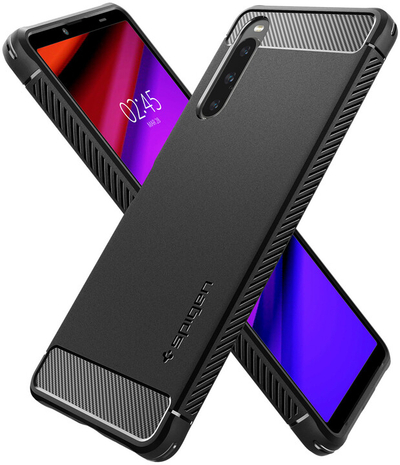 Mbrojtëse Spigen Rugged Armor për Sony Xperia 10 V, e zezë