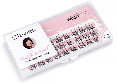 Qerpikë tufë Clavier Wispy Soft, 10-13mm, volum i lehtë, të zinj