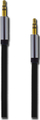 Kabllo audio 2GO 795100, 1.5 m, 3.5 mm stereo, e zezë me gri