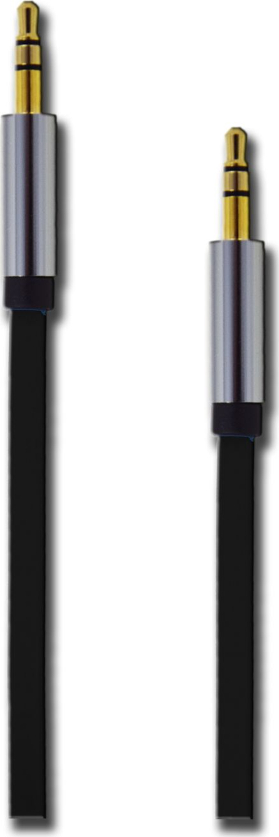 Kabllo audio 2GO 795100, 1.5 m, 3.5 mm stereo, e zezë me gri