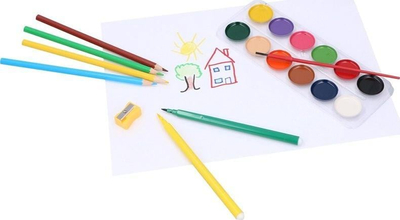 Set vizatimi Topwrite, 43 copë, lapsa, markera edhe boja, shumëngjyrësh