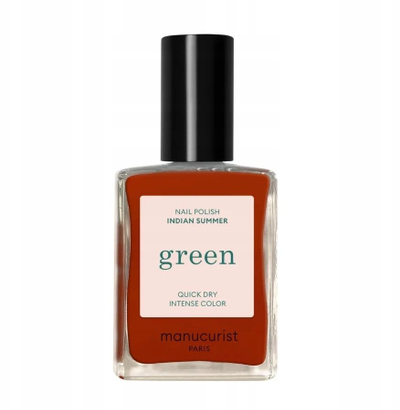 Llak thonjsh Manucurist Vernis Green Indian Summer, efekt xheli, vegane, portokalli e ndezur
