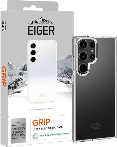 Mbulesë telefoni Eiger Grip, për Samsung Galaxy S24 Ultra, TPU fleksibël, transparente