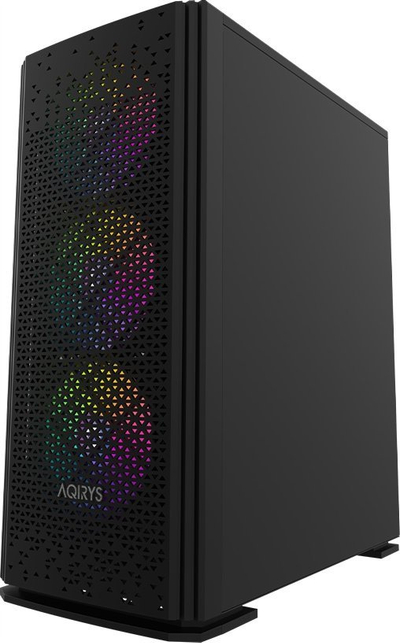 Kasa kompjutri Gacrux Midi Tower, xham i temperum, RGB, e zezë