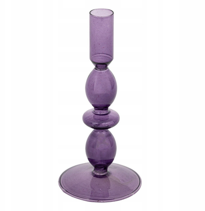 Mbajtëse qiriu Atmosphera Glass, qelq, 19.5cm, vjollcë e errët