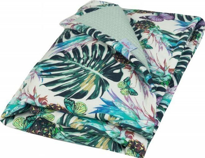 Batanije pambuku për bebe BabyMatex Prestige Monstera, dyshe-anëshe, 75x100cm, shumëngjyrëshe