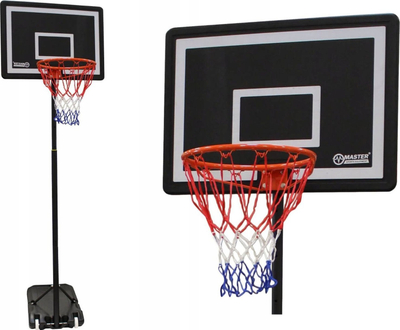 Stativ basketbolli MASTER Against 210, portativ, i rregullueshëm, i zi
