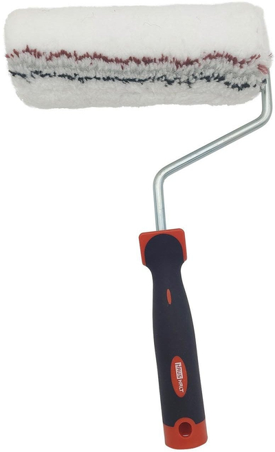 Rul boje Haushalt me mikrofibër, 18 cm, me dorezë, i bardhë
