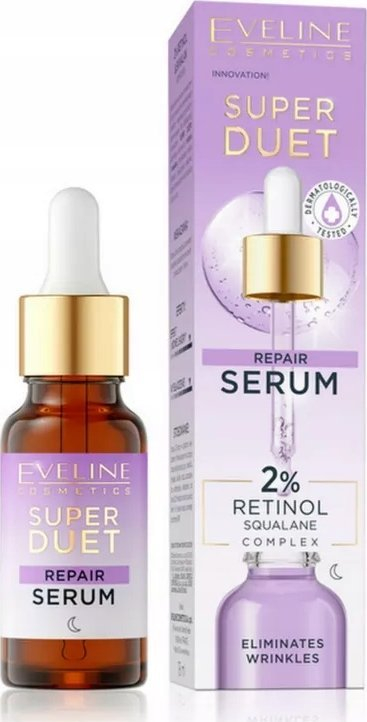 Serum fytyre Eveline Cosmetics Super Duet Repair, 2% retinol, 18 ml, rigjenerues