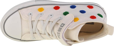 Atlete për kalamaj Big Star Shoes Jr JJ374059, me pjesë t’epërme t’lartë, t'bardha