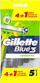 Brisk njëpërdorimësh Gillette Blue 3 Sensitive, 4+1 copë