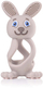 Lodër për dhëmbëzimin Brush-baby Bobbie Bunny, për foshnja, material i butë, gri cappuccino