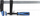 Klemë marangozësh Rischmann 200x50 mm, formë F, dorezë e rehatshme ergonomike, blu e zezë