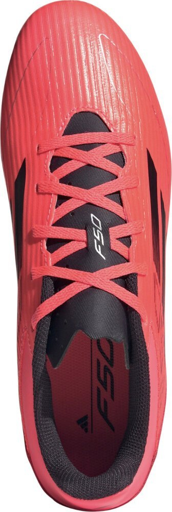 Këpucë futbolli Adidas F50 Club FxG IE0613, për bar të gjallë, portokalli me tê kuqe