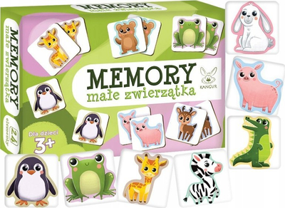 Loja memorie Kangaroo Memory Little Animals, 24 elemente, për fëmijë 3+