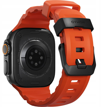 Rrip ore Rolling Square Rocky Point Band, 46mm 49mm, gome FKM, ngjyrë magma me pjesë të zeza