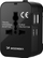 Adaptor udhëtimi Wozinsky WUTWC, universal 24W, 2x USB, i zi