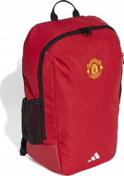 Çantë shpine Adidas Manchester United IY0439, 26.5L, poliester i ricikluar, e kuqe