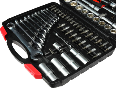 Set çelësash GEKO, 94 pjesë, CrV, kuti plastike