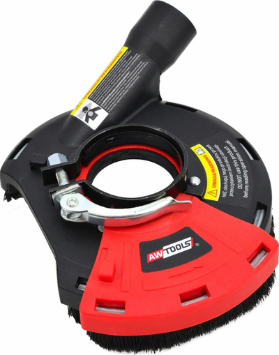 Mbrojtëse pluhuri për flekser AWTools, për 115-125mm, plastike, e zezë